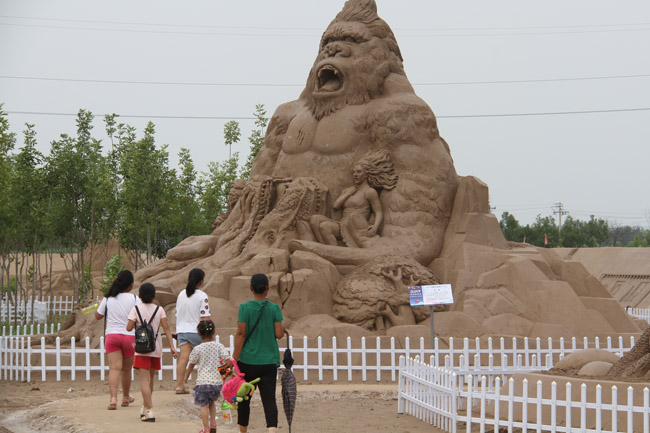 滨州首个大型沙雕雕塑亮相，沙滩雕塑主题公园正式开园