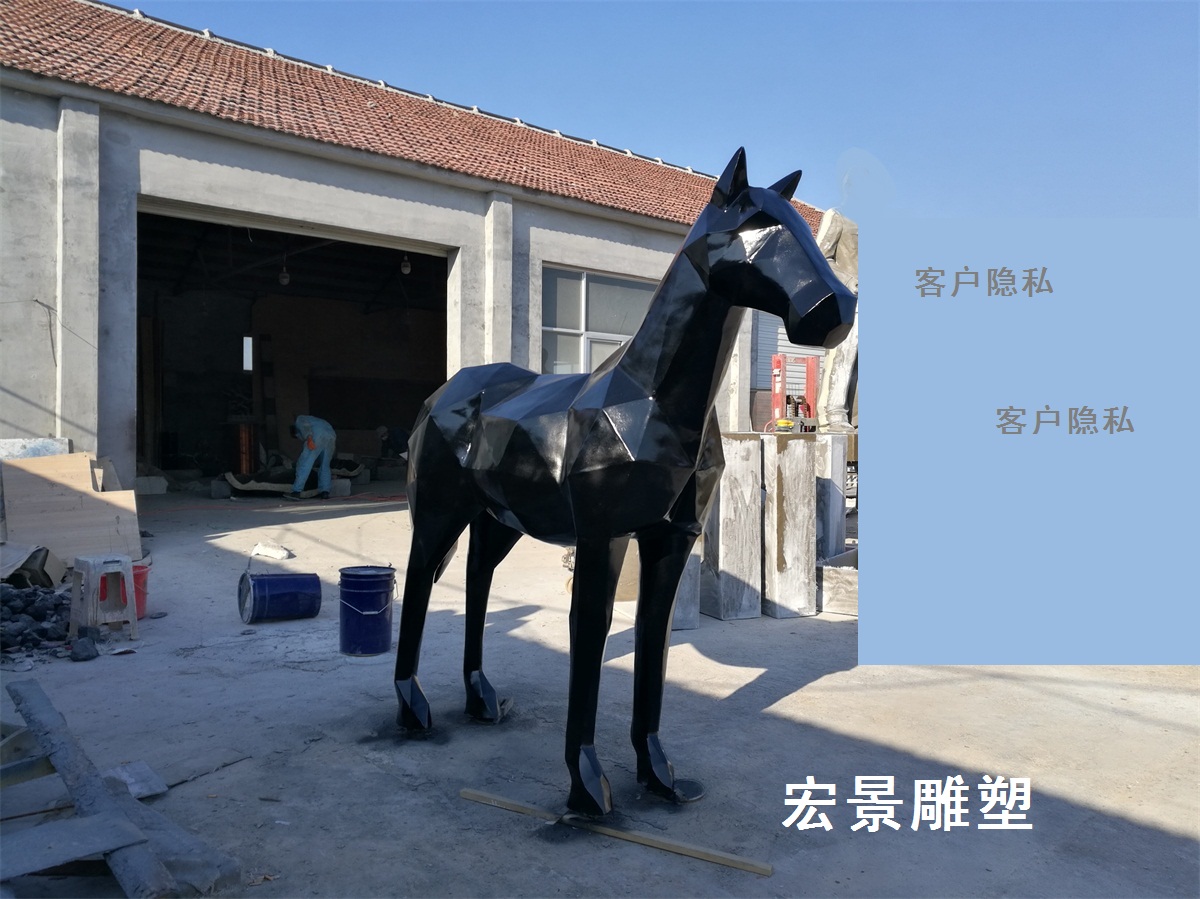 hj3608 抽象马雕塑_滨州宏景雕塑有限公司