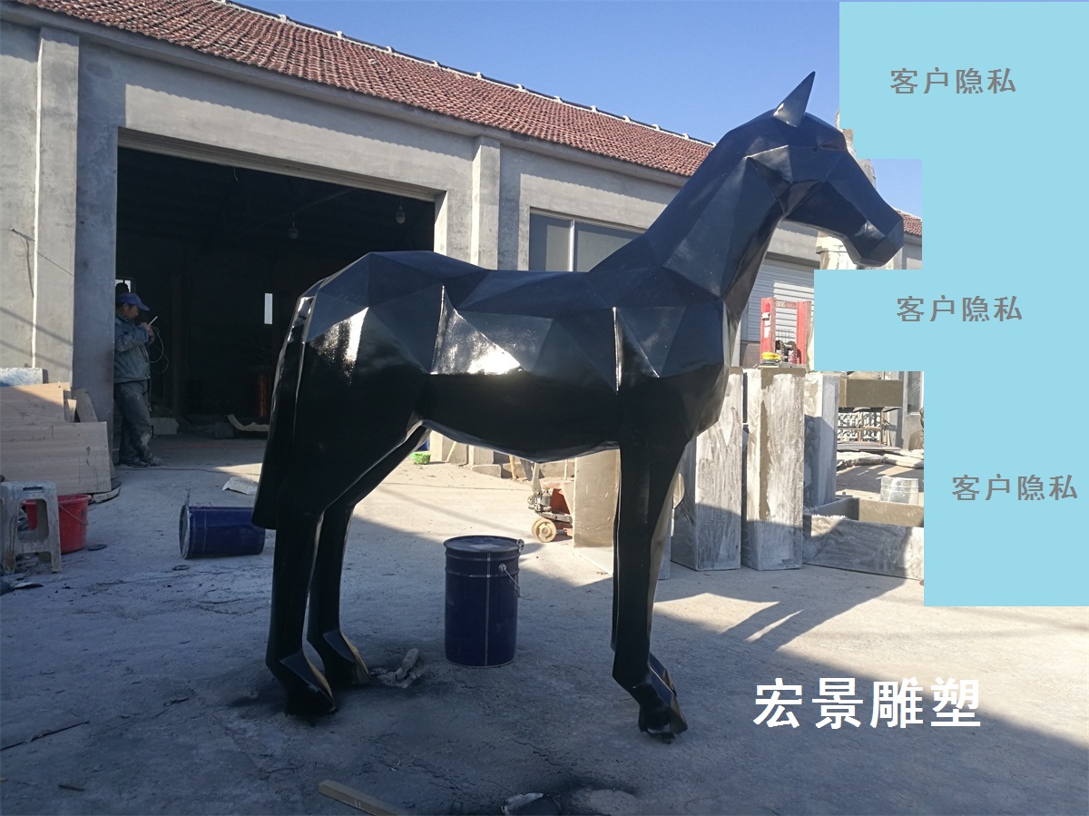 hj3609 抽象马雕塑_滨州宏景雕塑有限公司