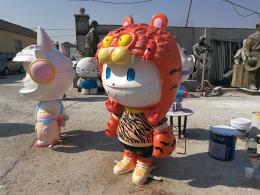 hj4132 美陈玻璃钢卡通雕塑及花盆_美陈玻璃钢卡通雕塑及花盆_滨州宏景雕塑有限公司
