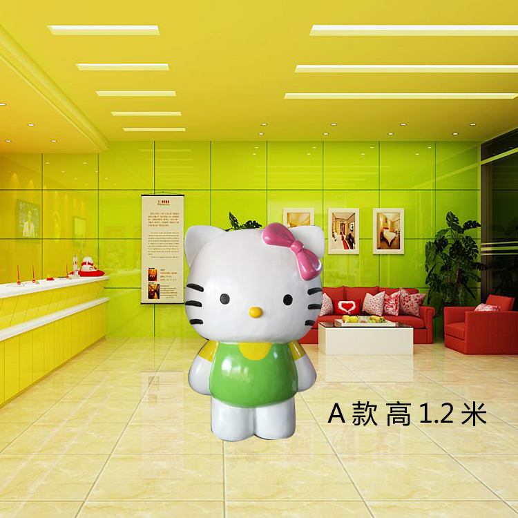 hj3197 hello kitty猫卡通雕塑_滨州宏景雕塑有限公司