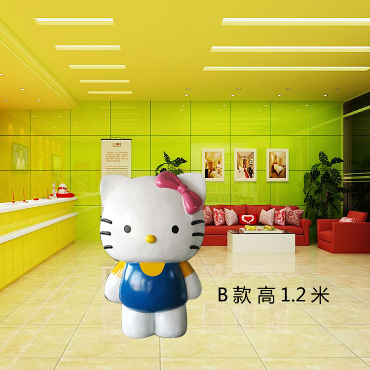 hj3198 hello kitty猫卡通雕塑_滨州宏景雕塑有限公司