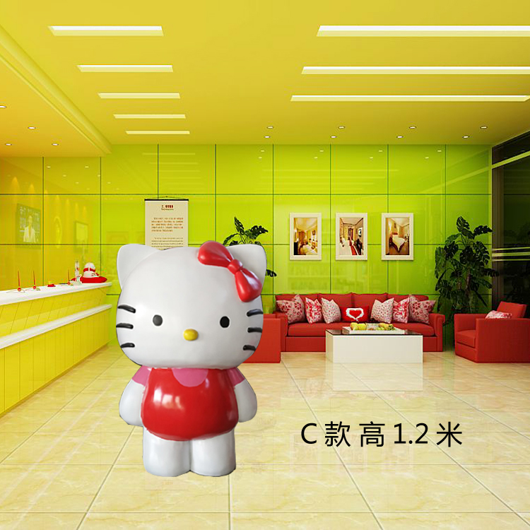 hj3199 hello kitty猫卡通雕塑_滨州宏景雕塑有限公司