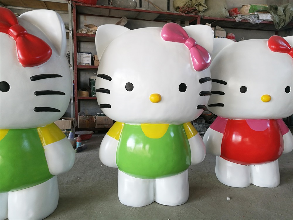 hj3201 hello kitty玻璃钢雕塑_滨州宏景雕塑有限公司