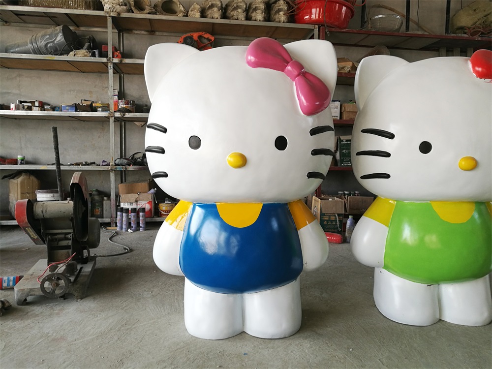 hj3203 hello kitty猫卡通雕塑_滨州宏景雕塑有限公司
